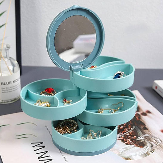 Boite a bijoux fille avec rangement organisé par compartiments, idéale pour garder les bijoux d’enfant bien triés et accessibles.