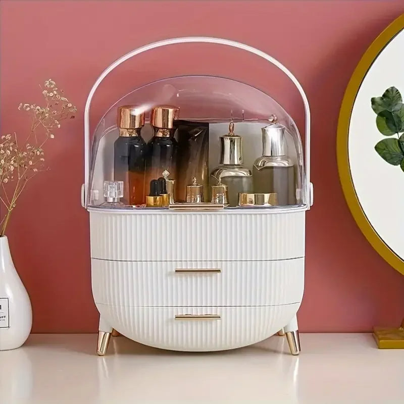 Boite rangement maquillage blanche élégante