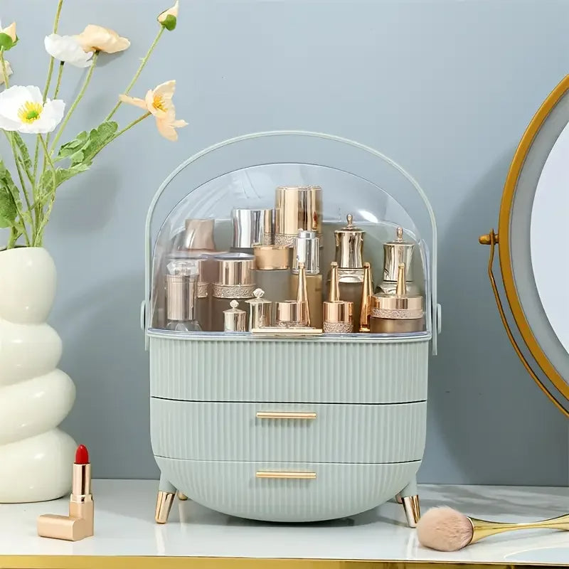 Boite rangement maquillage couleur menthe fraîche