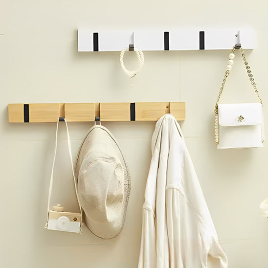 Porte manteau bois offrant un gain dâespace pratique pour lâentrĂ©e ou la salle de bain.