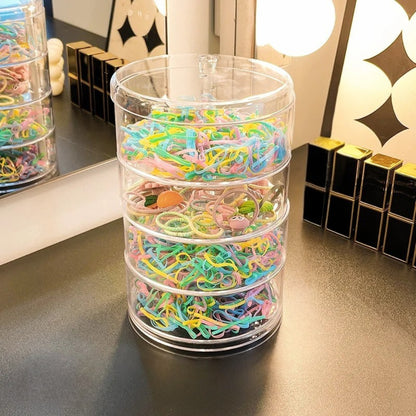Boite à bijoux transparente avec 4 niveaux empilés pour organisation