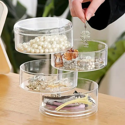 Boite à bijoux rotative ouverte