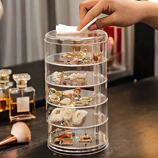 Boite à bijoux verticale compacte