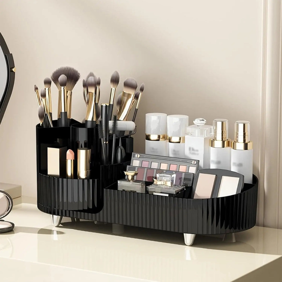 Boite rangement maquillage noire pour une organisation chic et moderne