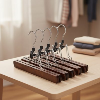 Cintre à pantalon pour dressing bien organisé