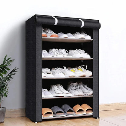 étagère à chaussures utilisée comme rangement polyvalent
