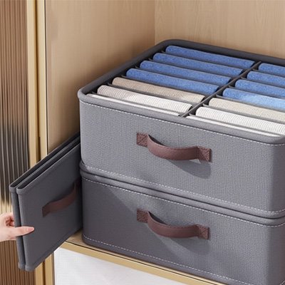 Organisateur de tiroir robuste avec poignée renforcée pour accéder rapidement à tous vos vêtements