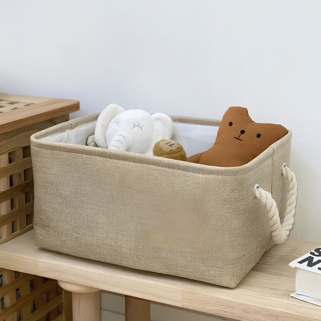 Paniers de rangement modernes en tissu pour un intérieur propre et harmonieux