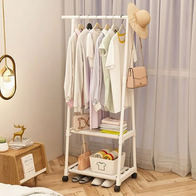 Portant pour vêtement avec étagères de rangement pour chambre