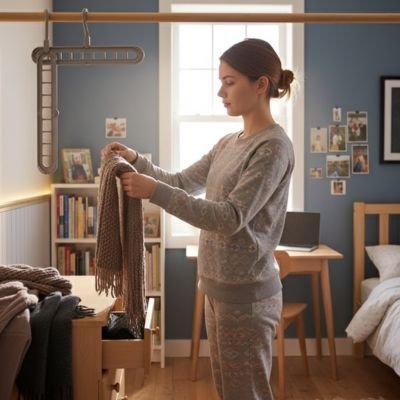porte cintre rotatif pour gagner de l'espace