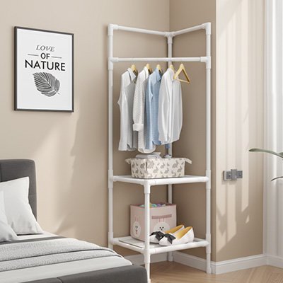 Porte vetement avec rangement chaussures intégré