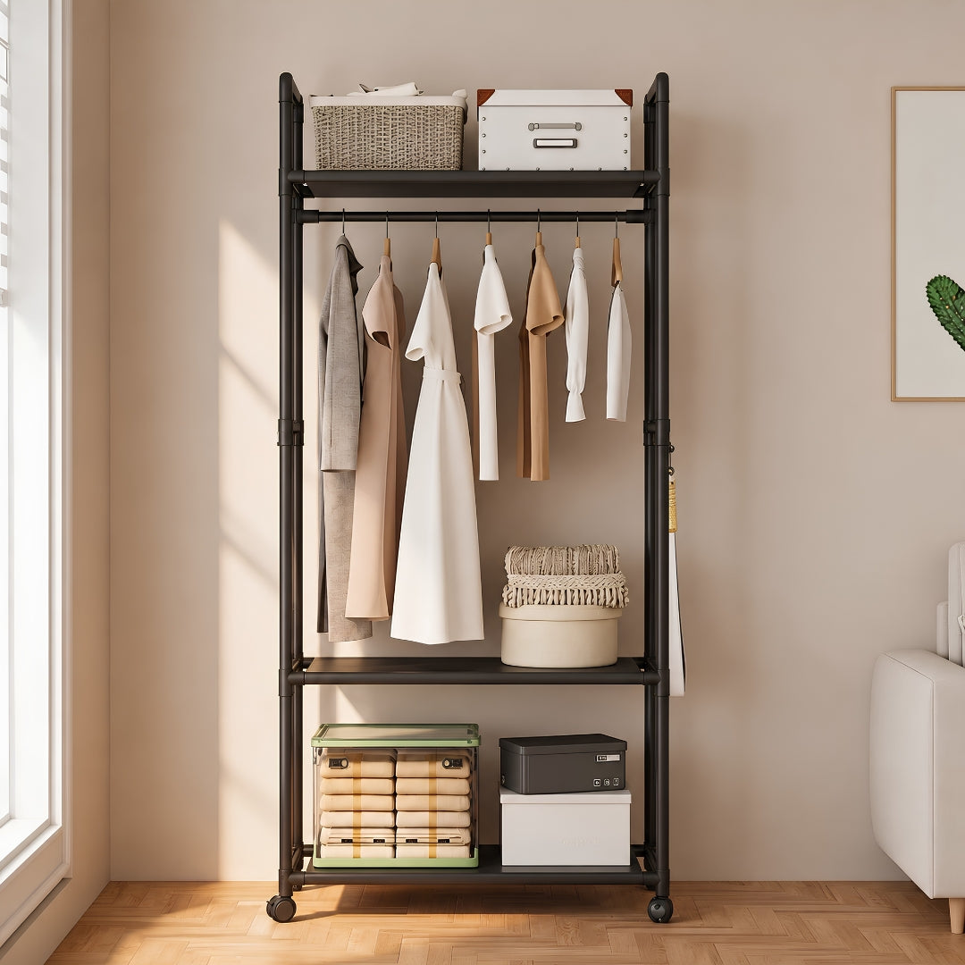Porte vêtement sur roulettes pour organiser facilement