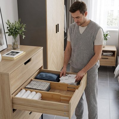Séparateur de tiroir extensible permettant de créer des compartiments sur mesure dans tous les tiroirs