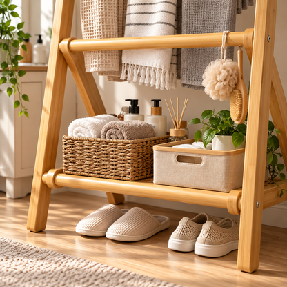 Valet de chambre style scandinave en bois pour chambre et dressing