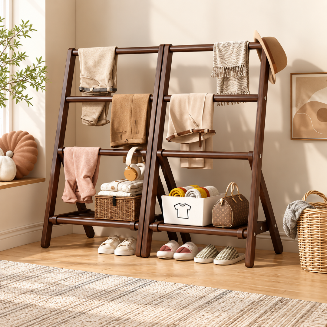Valet de chambre pratique pour ranger vêtements chapeaux chaussures et accessoires
