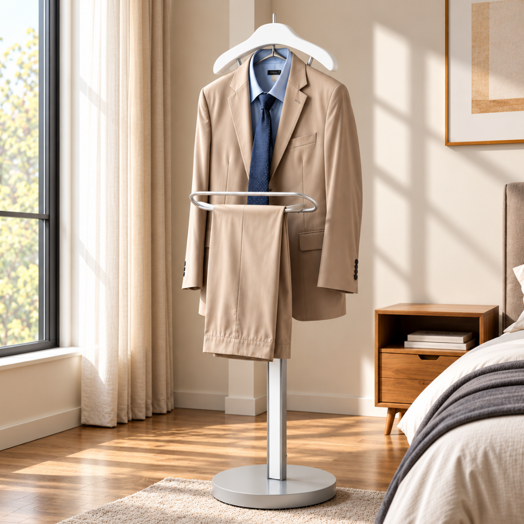 Valet de nuit Vestiaire élégant pour ranger costume et pantalon dans la chambre